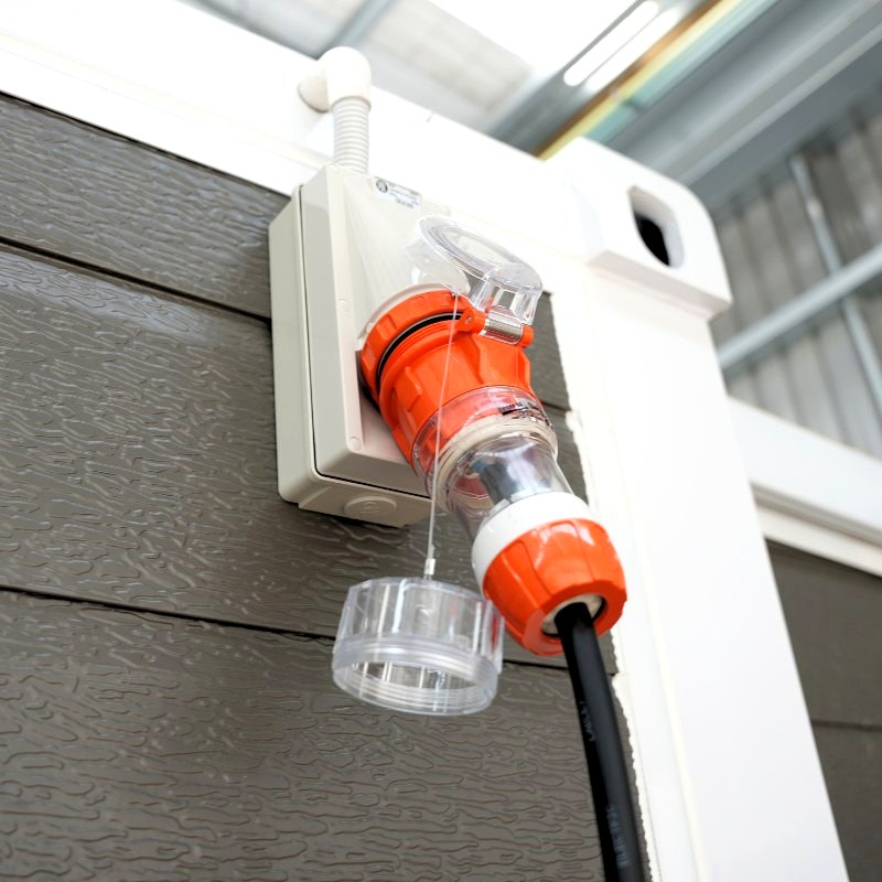 Modular home utility connection detail