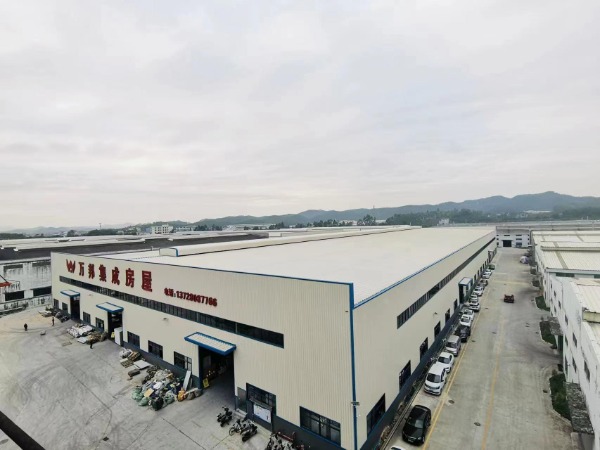 Aerial view of Wanbang container house factory in China — modular building production base