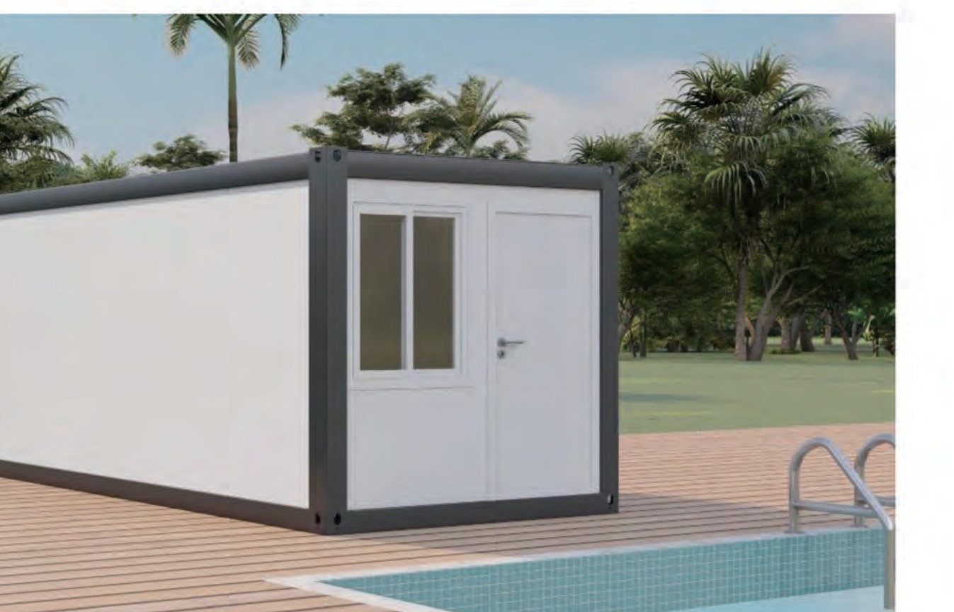 Foldable Container House for Relocating Camps|alt Foldable container house delivered folded for camps that need to relocate Foldable container house with factory pre-assembled columns and wall panels, approximately 10 units per 40HQ container.